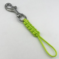 Corde anti-perte pour équipement de plongée BCD, corde tressée à la main, crochet à une seule tête, boucle de sécurité sous-marine en acier inoxydable 316
