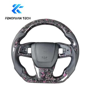 พวงมาลัยแอลอีดีแบบสปอร์ตคาร์บอนไฟเบอร์ปลอมแปลงสำหรับฮอนด้า CRV CRZ 10th Gen <span class=keywords><strong>Civic</strong></span> Type R Fk7 2015 2016 2017 <span class=keywords><strong>2018</strong></span> 2019 2020 - Product Image 3