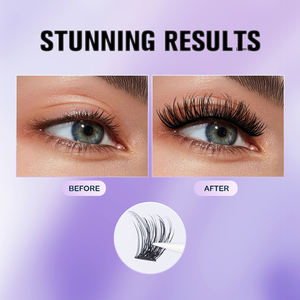 Gollley diy प्रेस चमक कोई गोंद आत्म चिपकने वाला व्यक्तिगत क्लस्टर फ्फी आईलाइनर पूर्ण स्ट्रिप विक्रेता कोई गोंद मुक्त नहीं - Product Image 5