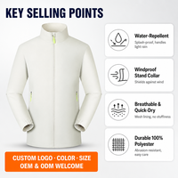 Veste matelassée légère technique thermique à col montant pour homme, marque privée, logo personnalisé, OEM