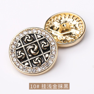 Vente en gros de boutons en métal diamant fleur mode bouton fantaisie de couture décoratif en pierre - Product Image 2