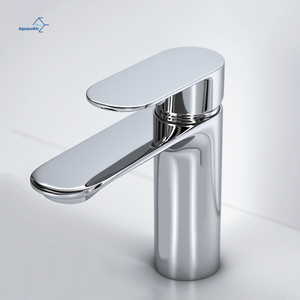 China Factory Brass Gold Basin Faucet - Single Hole, Hot/Cold Water Mixing - Product Image 3