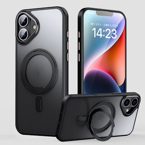 เคสโทรศัพท์แม่เหล็กฝ้าสำหรับ iPhone 16 PRO MAX เคสสำหรับ iPhone 17 15 14 13 PRO MAX เคสโทรศัพท์มือถือที่มีขายึดแบบหมุนได้ - Product Image 3