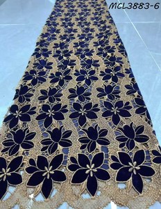 Chất Lượng Cao Màu Xanh Châu Phi Nhung Ren Vải <span class=keywords><strong>2025</strong></span> Thân Thiện Với Môi Pháp Vải Tuyn Ren Appliqued Đính Cườm Nigeria Sequins <span class=keywords><strong>Net</strong></span> Ren - Product Image 6