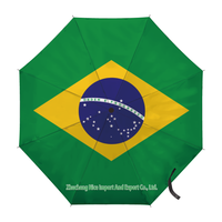 Paraguas Plegable con Bandera de Panamá, Apertura y Cierre Automático, Compacto, Portátil, Grande, para Lluvia, Sol, Protección UV, Resistente al Viento