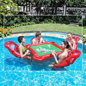 Tavolo da Poker Gonfiabile Galleggiante per 4 Persone con Sedie Comode, <span class=keywords><strong>Gonfiabili</strong></span> Pubblicitari Durevoli, Giocattolo Gonfiabile - Product Image 4