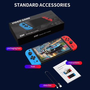 Console <span class=keywords><strong>de</strong></span> jeu portable rétro FORYOBUD G90, écran HD 7 pouces 1024x600, batterie Linux 4000 mAh, 18000 <span class=keywords><strong>jeux</strong></span> intégrés, cadeau portable - Product Image 5