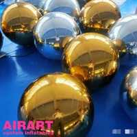 Boule miroir gonflable, couleur personnalisée, boule en PVC gonflable, pompe incluse, boule miroir gonflable colorée