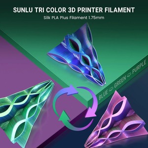 Filament d'imprimante 3D SUNLU SILK double et triple couleur 5KG 1kg/rouleau 1,75 mm Précision dimensionnelle +/- 0,02 mm 2,2 LBS (1KG) - Product Image 2