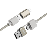 Câble de charge rapide Pd 65w en gros, câble de charge multi-téléphone 4 en 1 avec affichage de la tension et utilisation en voiture