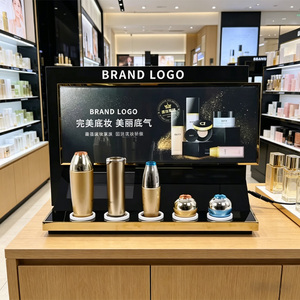 Soporte <span class=keywords><strong>de</strong></span> exhibición cosmético <span class=keywords><strong>de</strong></span> metal y acrílico personalizado con sensor y pantalla LCD - Product Image 6