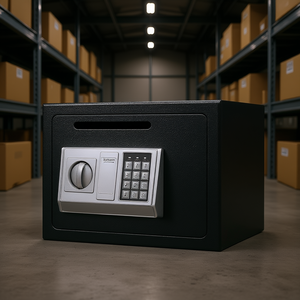 Drop Safe <b>Box</b> 0.6 Cubic Feet Password Knob Lock For Cash <b>Documents</b> Bills Storage - Product Image 2