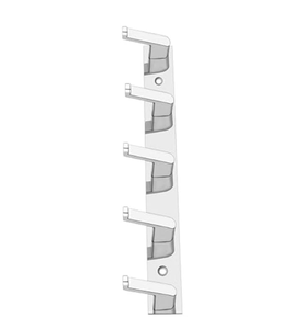 Premium PROMIXO Modern 5 Pin SS304 Stainless Steel Cloth <b>Hook</b> Wall Mount Adjustable Heavy Duty Rustproof <b>Towel</b> Organizer - Product Image 1