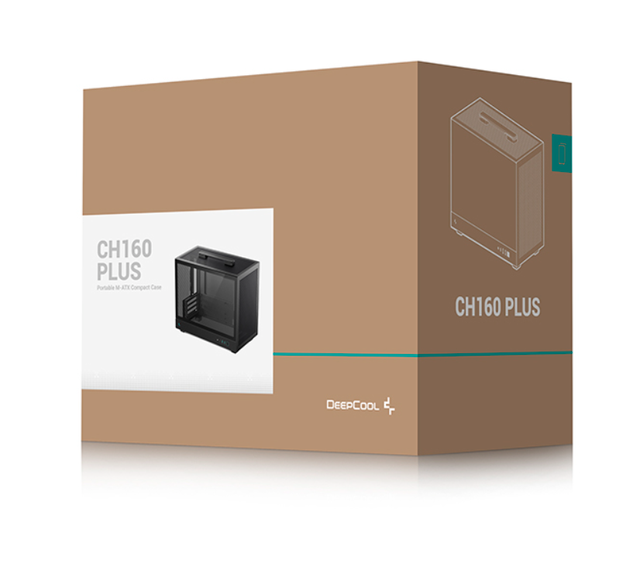 Deepcool CH160 PLUS Black & white Gaming Computer Case Ultra-Portable High-Airflow Small Footprint for Desktop PC in Stock
