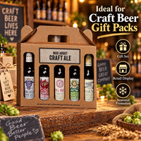 Sac cadeau pour cinq bouteilles de vin, prêt à la vente, fabriqué avec des ouvertures en carton de qualité supérieure et un délai de livraison rapide pour la commercialisation d'alcool.