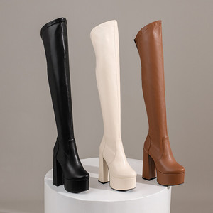Largas Mujer Cuissardes Sexy Bottes Platform Over the Knee High Heels <b>Boots</b> for Sexy Ladies - Product Image 6