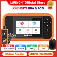 Herramienta de Diagnóstico Automotriz LAUNCH X431 Creader ELITE 2.0 BBA FGC, Escáner OBD OBD2, Codificación ECU de Todos los Sistemas, Bidireccional, Actualización Gratuita