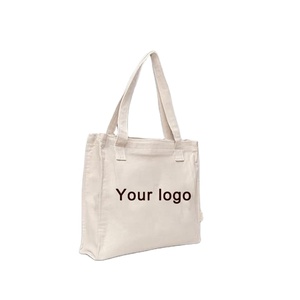 Sacs fourre-tout en toile personnalisés pour femmes avec bandoulière, 100 % coton, imprimés lettres/motifs, fermeture éclair recyclée - Product Image 3
