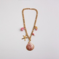 Nuevo Collar con Colgante de Estrella de Mar y Concha Chapados en Oro de la Serie Ocean, con Cadena Clásica, para Unisex, Aniversario