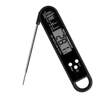 Termometer makanan Digital, pengukur suhu daging Digital plastik tahan air untuk BBQ rumah tangga