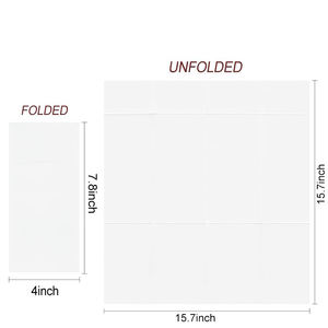 50 serviettes en papier blanc <span class=keywords><strong>pré</strong></span>-pliées effet lin, serviettes jetables aspect tissu avec poche intégrée pour couverts, pour fêtes ou événements - Product Image 2