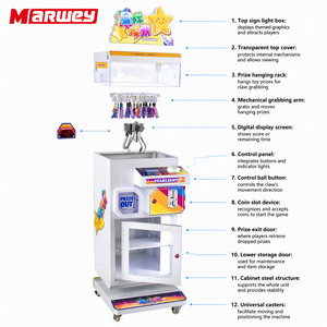 Marwey Geschenke Vending Lucky Star Verrücktes Spielzeug Spiel Clip Machines Preis schneiden Automatische Geschenk Spiel maschine - Product Image 5