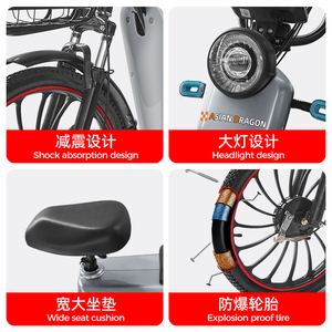Vélo électrique portable léger 500W 48V avec moteur de moyeu arrière à 2 roues, longue autonomie, haute vitesse, facile à transporter - Product Image 4