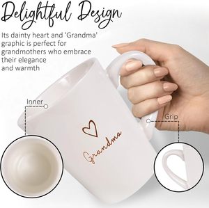 Taza <span class=keywords><strong>de</strong></span> Café <span class=keywords><strong>de</strong></span> Gres con Diseño <span class=keywords><strong>de</strong></span> Corazón, a Prueba <span class=keywords><strong>de</strong></span> Fugas, Gran Capacidad, Apta para Uso Diario, Microondas y Lavavajillas, Regalo Ideal - Product Image 2