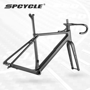 <span class=keywords><strong>Cadre</strong></span> de vélo de gravier en carbone Spcpycle G068 700x47C <span class=keywords><strong>cadre</strong></span> de vélo de gravier de <span class=keywords><strong>course</strong></span> avec HB-068 guidon intégré - Product Image 3