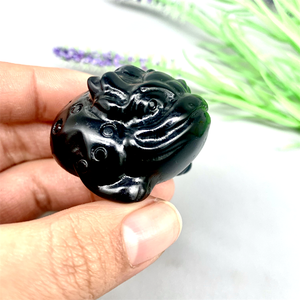 Wholesale Natural <strong>Crystal</strong> 4cm60g golden <strong>toad</strong> Carving High Quality Hand Made obsidian golden <strong>toad</strong> animal Crafts for decoration - Product Image 3