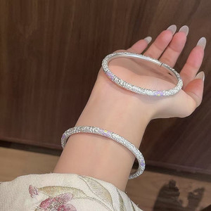 สร้อยข้อมือเคลือบสไตล์จีนลายดอกไม้สีม่วงเครื่องประดับโลหะผสมของขวัญฤดูร้อนปี 2026 - Product Image 1