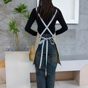 Siyj174 Personalized Customizable Logo Waterproof Denim Sublimation Custom Heavy Duty Cotton Canvas Kitchen Chef <b>Apron</b> - Product Image 4