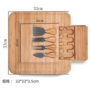 Planche à découper en bambou personnalisée avec jeu de couteaux, planche à fromage en bois, bol en céramique, ouvre-bouteille-pour hacher - Product Image 6