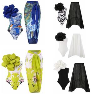 Nuevo Conjunto de Bikini de 3 Piezas con Estampado Floral y Espalda Descubierta, Secado Rápido, Antibacterial, Ropa de Playa de Lujo para Mujer, Verano, Logotipo Frontal - Product Image 2