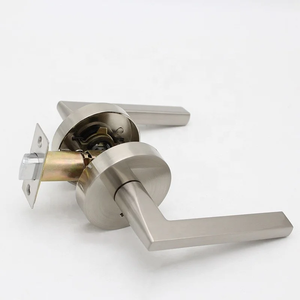 Manija de Puerta <span class=keywords><strong>Interior</strong></span> Redonda para Baño <span class=keywords><strong>con</strong></span> Privacidad, Palancas Rectas, Sin Llave, <span class=keywords><strong>con</strong></span> Perno de Privacidad, <span class=keywords><strong>Cerradura</strong></span> Tubular de Aleación de Zinc, OEM ODM - Product Image 3
