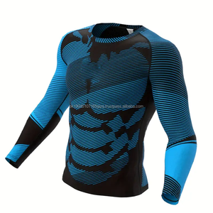 2024 OEM nuevo diseño personalizado compresión MMA rash guard alta calidad BJJ MMA rashguard personalizado sublimado impreso mens rash guard - Product Image 1