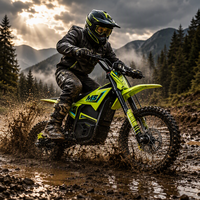 Moto tout-terrain électrique Enduro EM5 Pro 5600W 52MPH pour adultes, 60V 27Ah Lithium, 240Nm, suspension double 17/14 pouces, IPX6, rapide