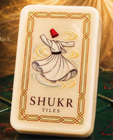 Juego de Fichas de Mahjong Americanas de Acrílico Islámico SHUKR, Diseño de Bailarina Sufi con Estampado Floral y Linterna de Doble Capa, para Regalo Espiritual