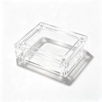 Boîte à bijoux magnétique en acrylique transparent pour colliers, pierres précieuses et pierres en vrac – Présentoir et organisateur transparent
