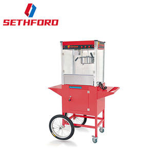 التجارية الدائمة سينما الشارع استخدام آلة صنع الفشار مع عربة سقف/شقة أعلى ماكينة إعداد الفشار مع عجلة حامل - Product Image 2