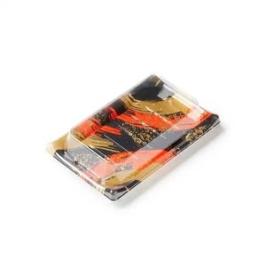 Factory Wholesale Disposable Plastic Sushi Box Takeaway Food Container With Transparent Lid