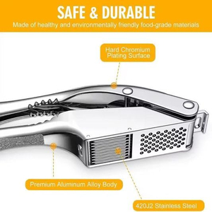 Presse-ail et trancheuse 2-en-1 robuste |   Casse-noix intégré en acier inoxydable, outil de cuisine |   Accessoires de cuisine, gadgets de cuisine - Product Image 4