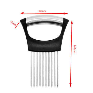 Soporte de Acero Inoxidable para Cortar Cebolla, Asistente para Rebanar Alimentos, Soporte para Rebanar Tomate y Cebolla, Tenedor para Cortar Verduras, Utensilios de Cocina - Product Image 4