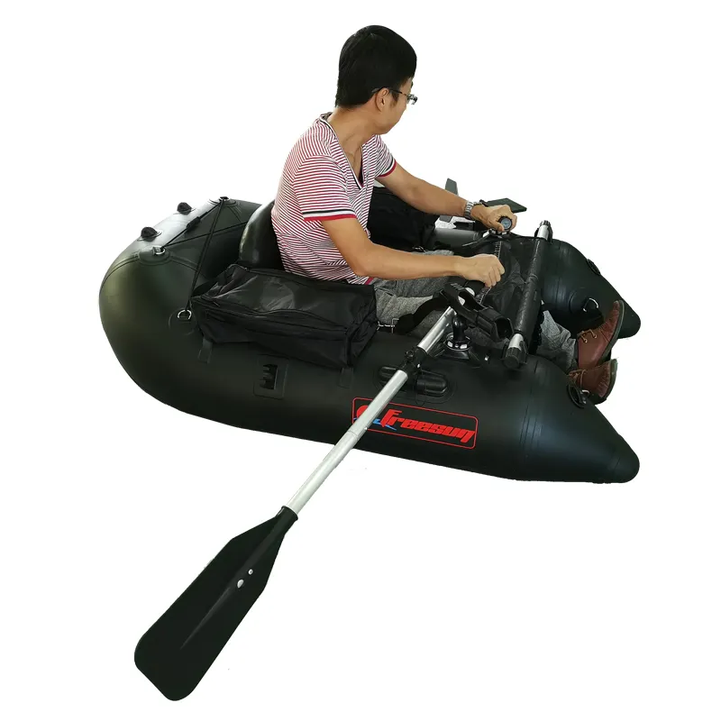 Fressun barco inflável inflável para pesca, tubo flutuador de barco para pesca com 1 pessoa
