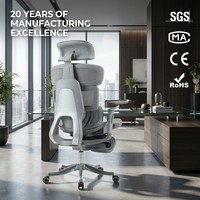 Chaise de bureau pivotante ergonomique moderne en maille avec hauteur réglable pour le bureau à domicile