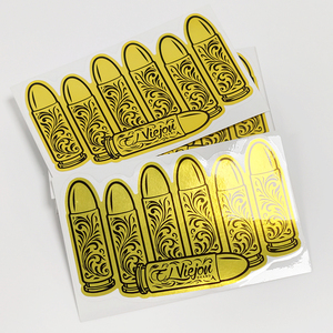 Etiquetas Adhesivas Personalizadas de PVC Impermeables Doradas, Etiquetas con Logotipo Troqueladas, Paquete de Etiquetas de Vinilo Holográficas Plateadas Brillantes Tipo Espejo - Product Image 5