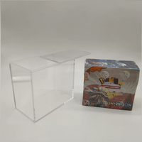 Boîte de présentation en acrylique transparente amovible et écologique avec couvercle magnétique pour Pokémon ETB Plus