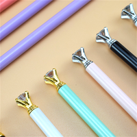 Crayon infini en métal sans encre, de luxe, avec dessus en diamant et zircon, pour l'école, le bureau, les fournitures de papeterie, cadeau