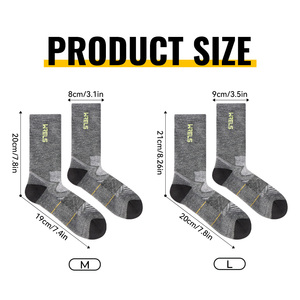 WRELS High Quality Merino Wool Socks Moisture Wicking Cushioned Thermal Sports <strong>Boot</strong> Socks Custom LOGO Hiking Merino Wool Socks - Product Image 6