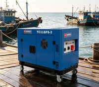 Générateurs diesel silencieux de 11 kW pour la maison, démarrage électrique, 12 kW max, moteur V-Twin bicylindre, groupe électrogène diesel AVR, réservoir de carburant de 25 L, 230 V
